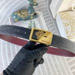 Versace Special Leather Belt Series, Original Factory-Made Premium Stainless Ste