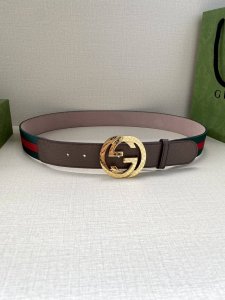 Width 3.8Cm Gucci Classic Canvas Belt Frosted Bottom Belt Head And Tail With Fir