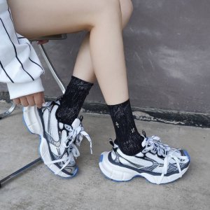 A box of four pairs of Chrome Hearts best-selling high-top socks, high-quality v