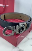 Comes with a full gift box. Salvatore Ferragamo Men's Leather Belt, 35mm, Double
