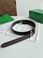 -Bv 2025 new women's woven plain stitching combination belt Italian calfskin wit