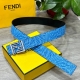 Fendl Fendi Official Store Same Style 40Mm Wide Original Custom Sky Blue Ffverti