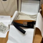 Ewe Women's Belt Pebble leather belt, Anagram buckle*Anchor belt Cm width five-h