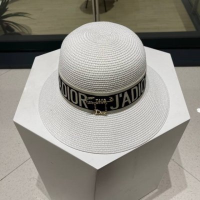 dior Dior Straw Hat New Summer Sun Hat Straw Hat Advanced Customization Head