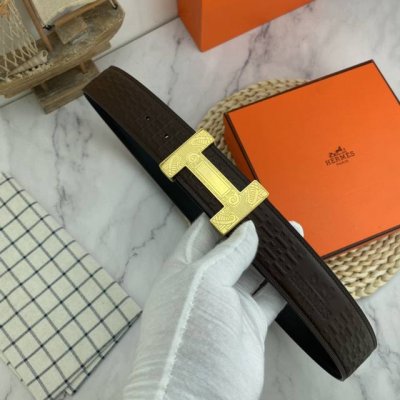 Herm S Special Leather Belt Series, Original Factory Stainless Steel Buckle, Sof