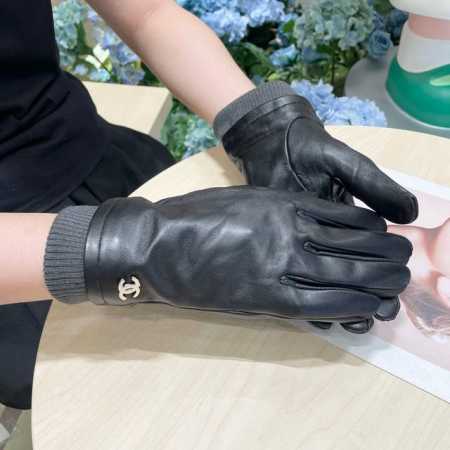 New Women's Gloves with Packaging, Chanel Curve Design, Exclusive First Release - Click Image to Close