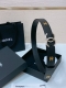 chanel 24C Resin Black And White Rhinestones Gold Metal Logo Buckle Brass Met