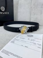 Width 4.0 Cm Versace This Crocodile-Embossed Leather Belt Features The Iconic Ve