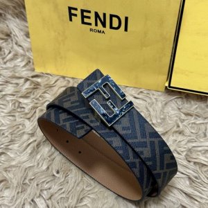 Picture Packaging +10 Fendi Boutique Same Style 4.0cm Wide Double Ring Reversibl