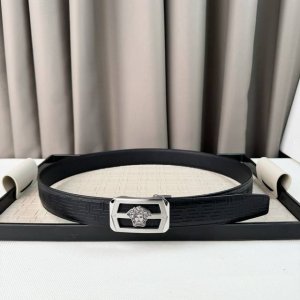 Ferragamo Automatic Belt, Double-Sided Top-Grain Genuine Leather, 3.5 Cm Adjusta
