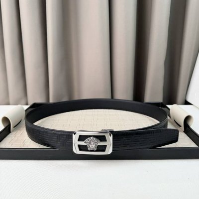 Ferragamo Automatic Belt, Double-Sided Top-Grain Genuine Leather, 3.5 Cm Adjusta
