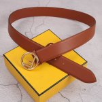 Fendl Fendi Width 38Mm Double-Sided Original Calfskin With Single Ruthenium Pall