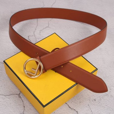Fendl Fendi Width 38Mm Double-Sided Original Calfskin With Single Ruthenium Pall