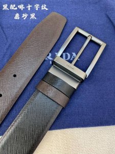 Prada Men's Casual Reversible Waistband, 3.4cm, same style as in Prada boutiques