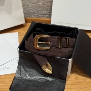 Western Medium 25mm Leather Belt (Ddd) This belt is made of suede cowhide leathe