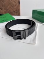 -Bv 2025 latest double-sided men's braided belt, handmade Intreccio large grid w