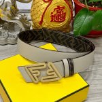 Fendi Same style as Fendi counters Width 4.0cm Double ring reversible belt Ff pr