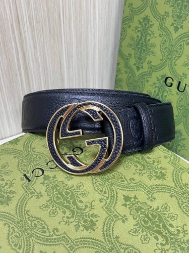 4.0 wide calfskin classic embossing, counter new version Logo horizontal label,