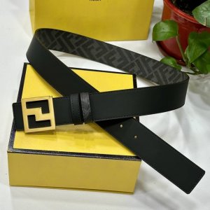 Image Packaging Fendi Official Store Same Style 4.0 Cm Wide Double-Ring Reversib