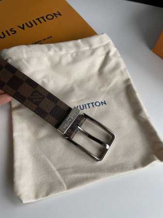 35mm wide Damien canvas belt with calfskin lining - bright palladium-plated buck - Click Image to Close