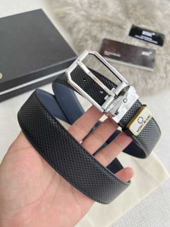 Product Name: Montblanc Original Belt, Leather Belt Model: Pin Buckle, New Class - Click Image to Close