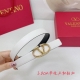 2.0 Cm Valentino Plain Weave Belt, Double-Sided Top-Grain Leather, Length: 75, 8