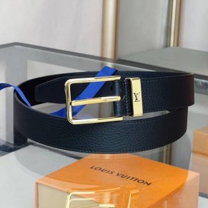 Lv M8202T pont Neuf 35mm Belt This Taurillon leather belt features a metal belt