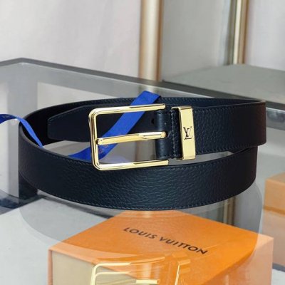 Lv M8202T pont Neuf 35mm Belt This Taurillon leather belt features a metal belt