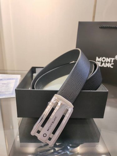 Special Montblanc New Seamless Automatic Belt, 34Mm Width, Premium Steel Buckle,