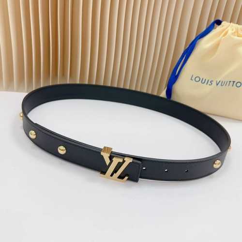 3.0Cm Lv Louis Vuitton New Waist Belt, Double-Sided Top-Grain Cowhide Leather, L