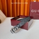 This Gucci 30mm belt features a soft Gg Supreme canvas on one side and black ca
