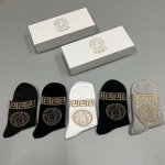 Special Versace new men's socks, one box of five pairs, made of pure cotton, sup