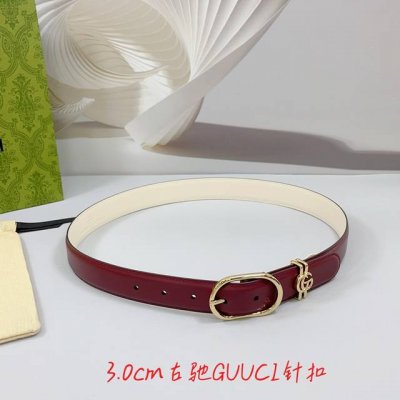 Special 3.0Cm Gucci Belt, Double-Sided Top-Grain Leather, Length: 75Cm, 80Cm, 85