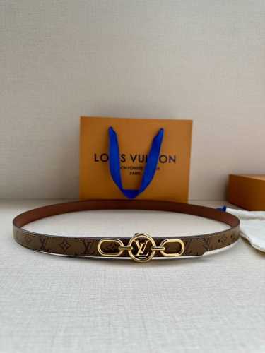 Special 2.0-Inch Width Lv Trio Double-Sided Belt Crafted From Fine Calf Leather