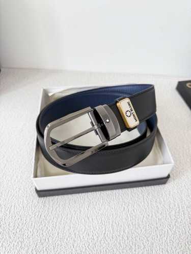 Product Name: Montblanc Original Belt, Leather Belt, Model: Pin Buckle, New Styl