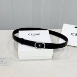 Celin E New 3D Buoy Buckle Women's Belt, Italian Imported Calfskin with Brass Bu