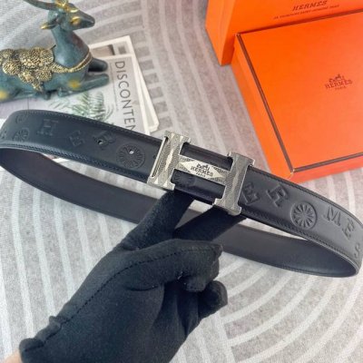 Herm S Special Leather Belt Series, Original Hardware Boutique Stainless Steel B