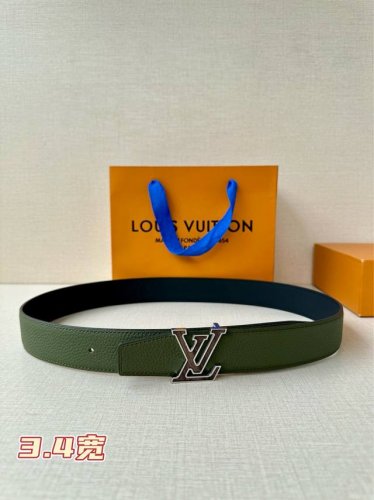 3.4 Wide Lv Aerogram Single-Sided Lychee Pattern Belt Makes Lv's New Aerogram Bu