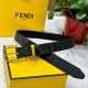 fendi Fendi Counter Same Style Width 35Mm Double Ring Belt Ff Press Stud Buck