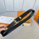 L0Uis Vuitt0N This season's new men's belt, 35mm wide, crafted from classic doub