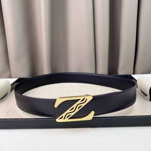 Zegna Business Casual Formal Wear Can Be Worn 3.8Cm Latest Buckle Polished Buckl