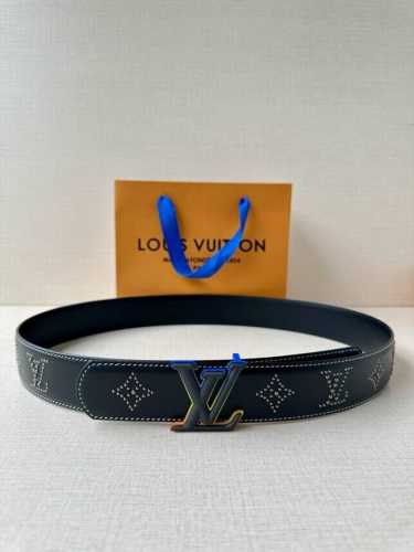Special This Size 4.0 Wide Lv Belt Is Made Of Smooth Leather And Is Decorated Wi