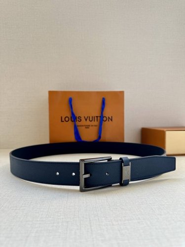 This Lv City Pin Belt Is Made Of Deep Taga Leather To Create A Slender Outline A