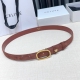 2.5cm Celine belt, double-sided top-grain cowhide, length: 75.80.85.90.95.100.1