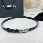 2.0 Cm Chanel Lambskin Belt, Double-Sided Top-Grain Leather, Length: 75, 80, 85,
