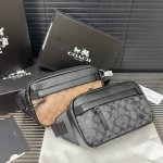 Coach Edge colorblock waist bag, men's crossbody bag, chest bag, classic logo, o