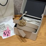 Ewe New Women's Belt (Ddd) Ewe belt, 2.8cm wide, double-sided leather, usable on