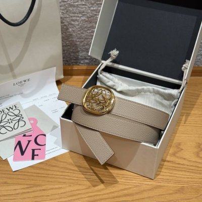 Ewe New Women's Belt (Ddd) Ewe belt, 2.8cm wide, double-sided leather, usable on