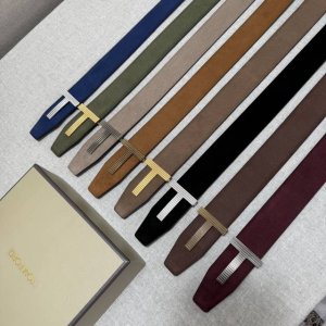 Tom Ford's latest trendy double-sided top-grain cowhide leather model, 3.8mm wi