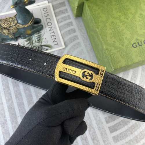 Gucci Special Leather Belt Series, Original Factory Premium Stainless Steel Buck